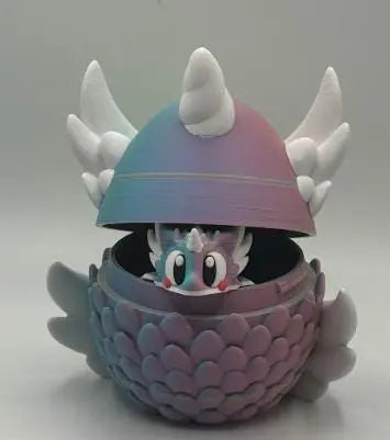 Celestial Dragon in Egg – 3D Printed Desk Toy | Fidget Dragon Egg | Rainbow or Pink PLA Miniature | Dragon Lover Gift | Fantasy Decor My Store