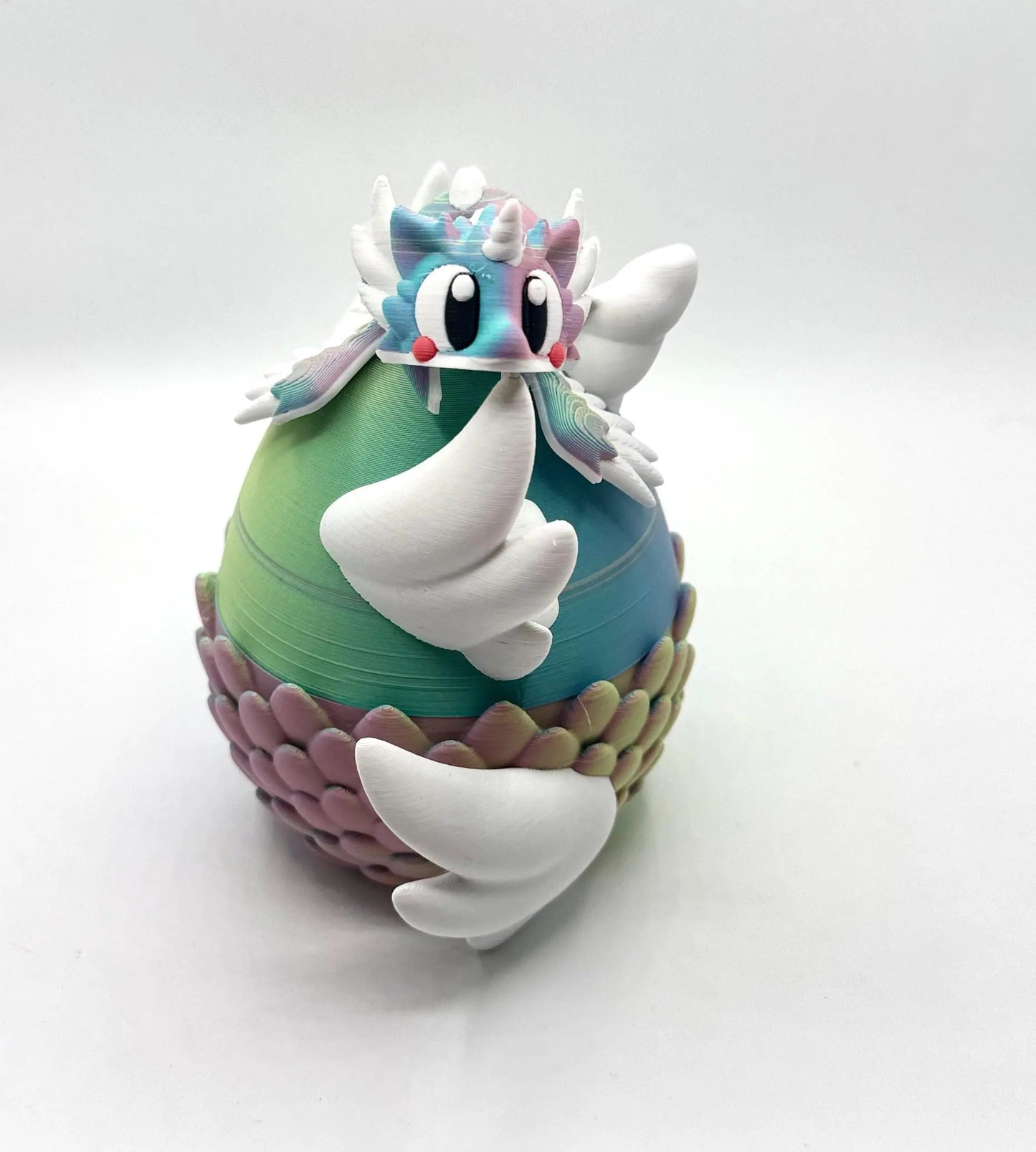Celestial Dragon in Egg – 3D Printed Desk Toy | Fidget Dragon Egg | Rainbow or Pink PLA Miniature | Dragon Lover Gift | Fantasy Decor My Store