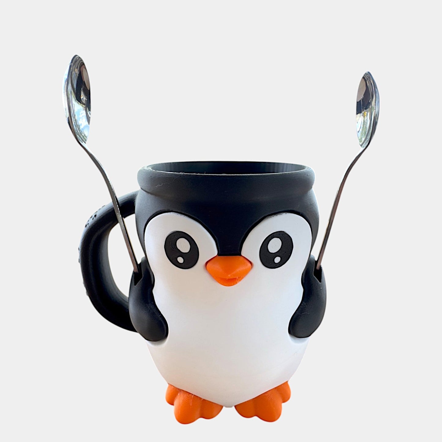 Pint Ice Cream Cozy Holder with Handle – Reusable Mug, Two Spoon Holders and Hideaway Draw KV3D Designs