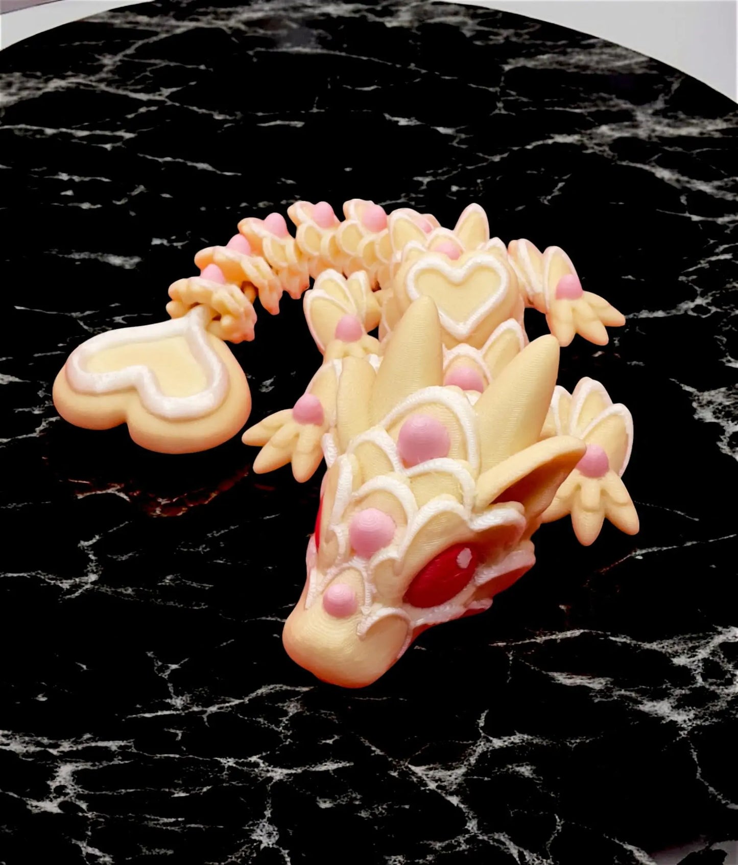 Sugar Cookie Dragon – 3D Printed Articulated Dragon 3D Printed Fidget Toy Cinderwing3D Dragons My Store
