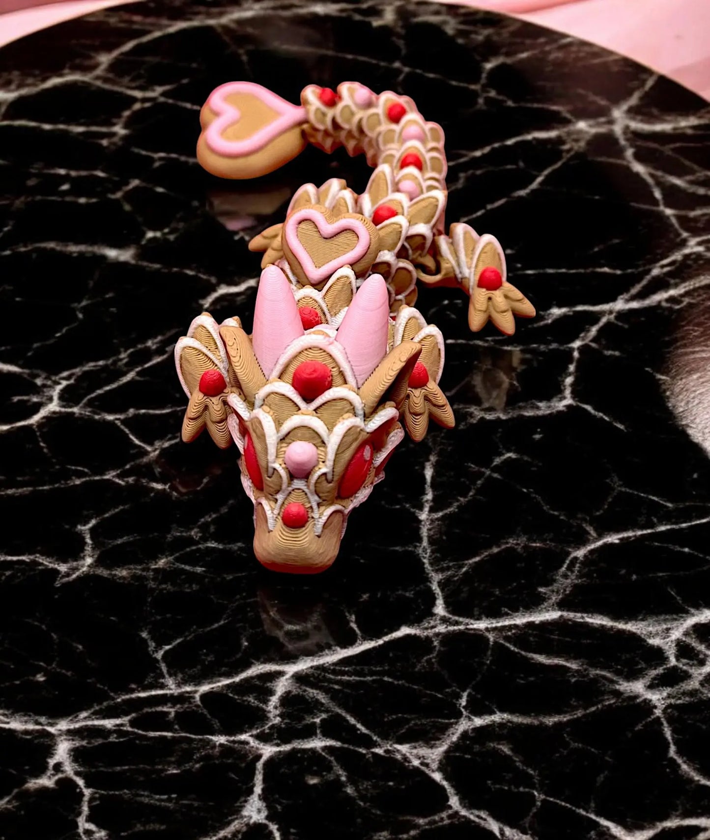 Sugar Cookie Dragon – 3D Printed Articulated Dragon 3D Printed Fidget Toy Cinderwing3D Dragons My Store