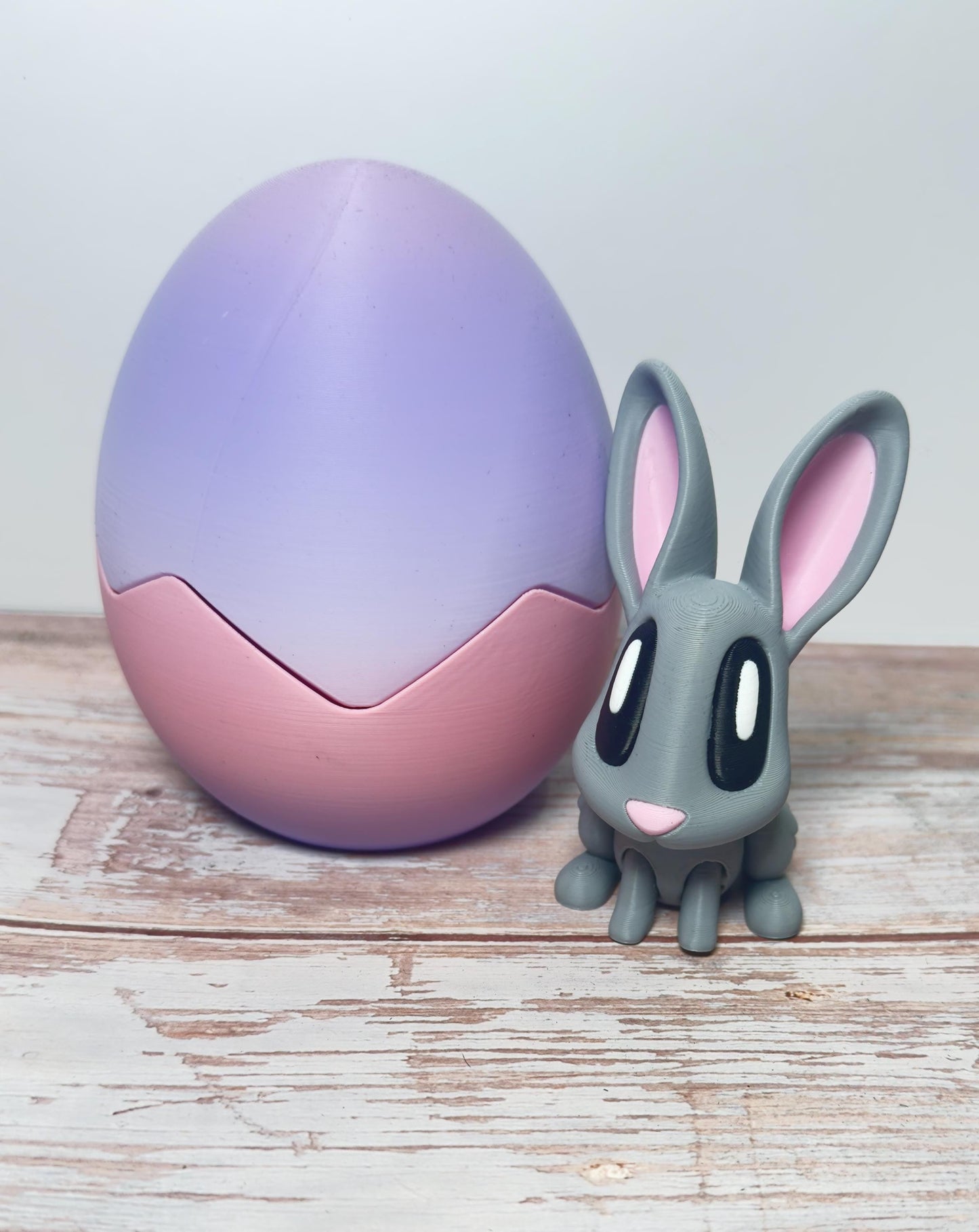 Articulated Animal 3D Printed Easter Bunny with Egg – Unique Basket Stuffer & Holiday Decor Gift My Store