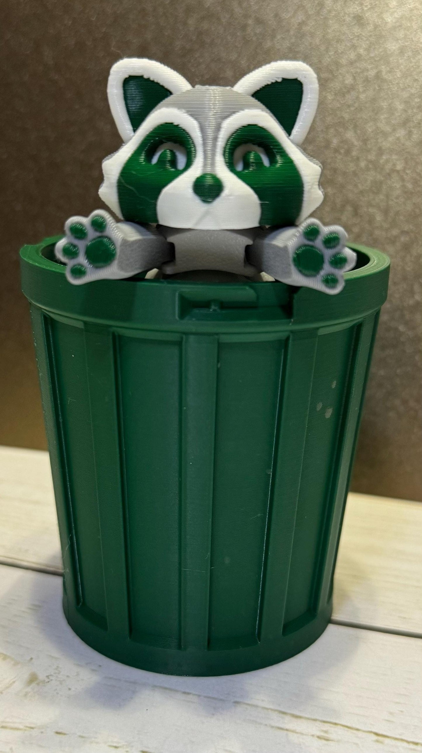 Articulated Raccoon with trash can, Fidget Toy – 3D Printed Trash Panda – Cute Articulating Animal Fidget Gift My Store
