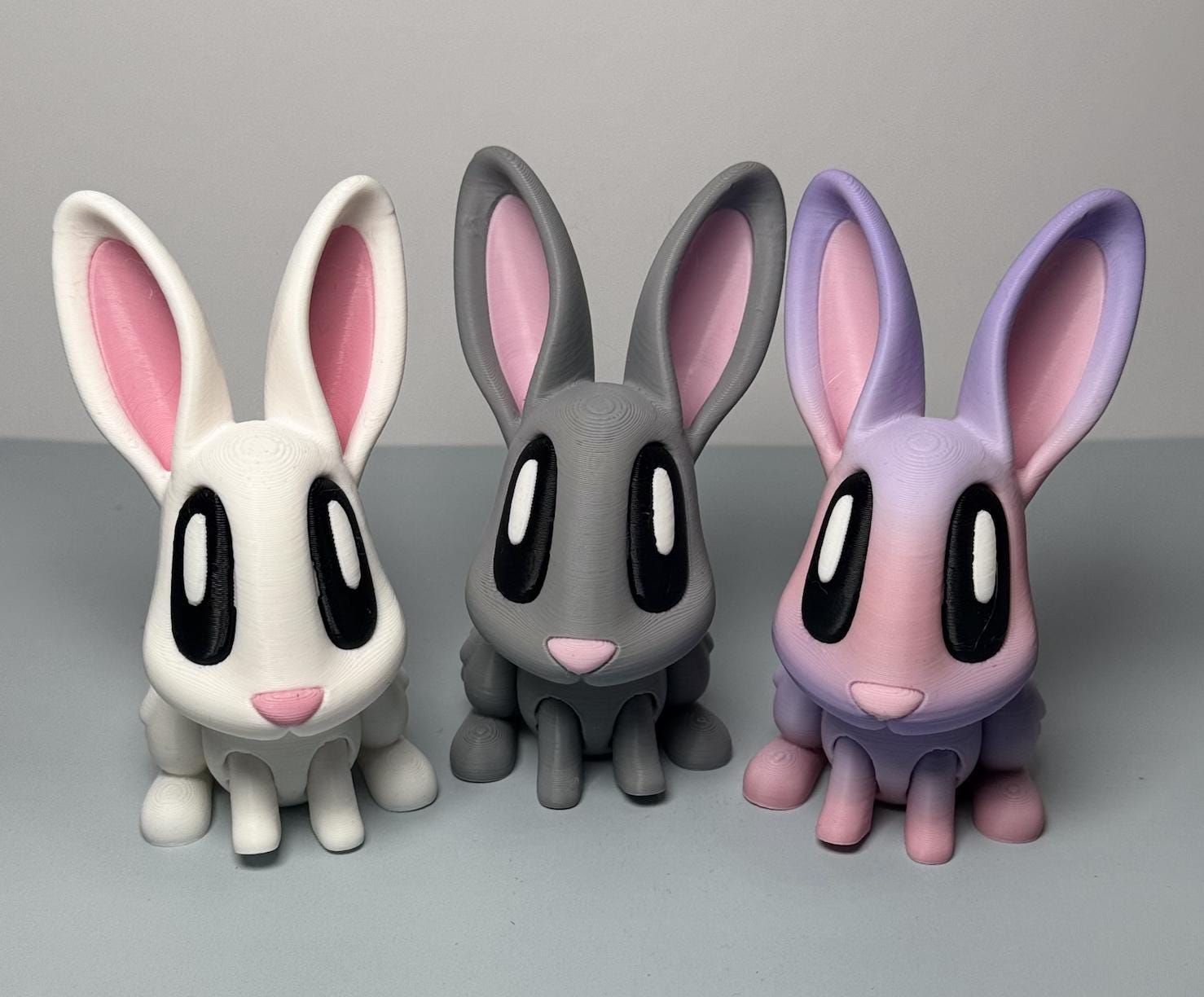 Articulated Animal 3D Printed Easter Bunny with Egg – Unique Basket Stuffer & Holiday Decor Gift - KV3D Designs