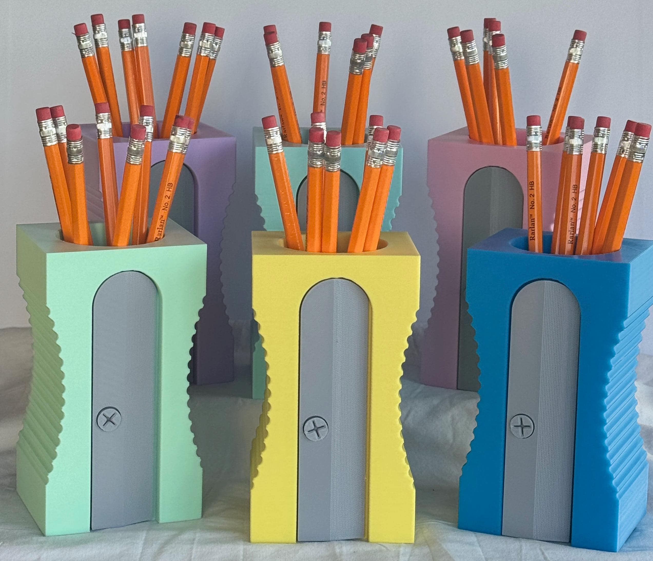 3d Printed Pencil Sharpener Organizer – Fun Pen and Pencil Holder for Teachers, & Students. Classroom and Office Decor - KV3D Designs