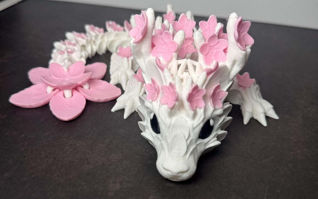 Baby Cherry Blossom Dragon – Adorable Articulated PLA Dragon - KV3D Designs