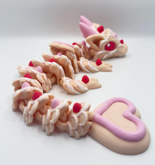 Sugar Cookie Dragon – 3D Printed Articulated Dragon 3D Printed Fidget Toy Cinderwing3D 12 inch Dragon My Store