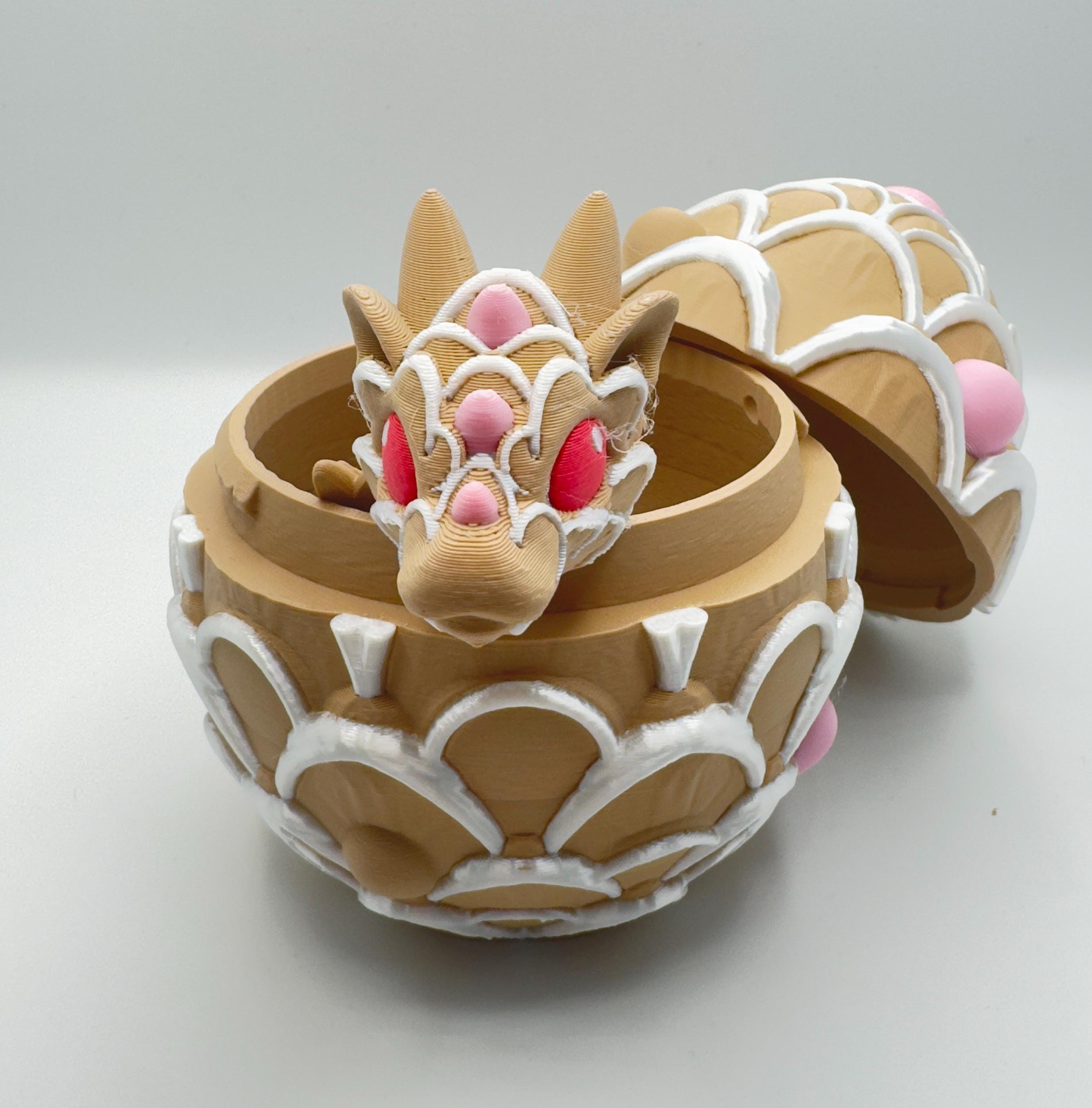 Baby Cookie Dragon – 3D Printed Sugar Cookie Dragon – Articulated Fidget Toy – Cute Dessert Dragon Gift – 8 Inch Collectible - KV3D Designs