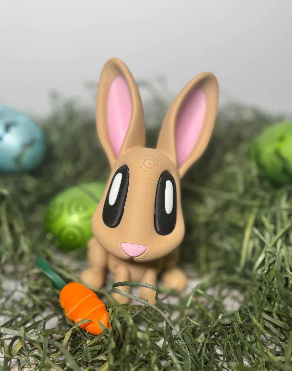 3D-Printed Easter Bunny | Articulated Fidget Toy, Cute Collectible Gift Basket Stuffer for Kids & Adults - KV3D Designs