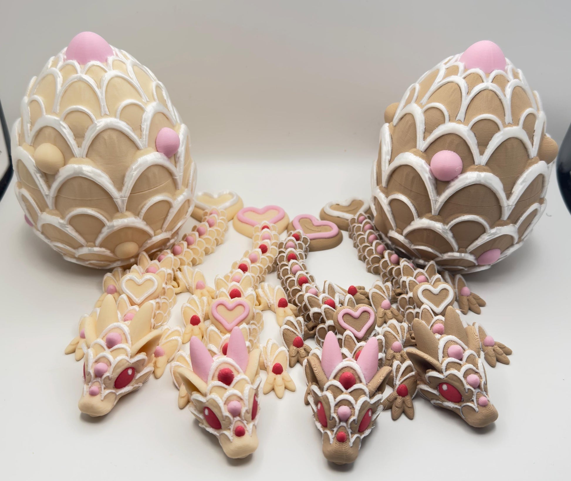 Baby Cookie Dragon – 3D Printed Sugar Cookie Dragon – Articulated Fidget Toy – Cute Dessert Dragon Gift – 8 Inch Collectible My Store