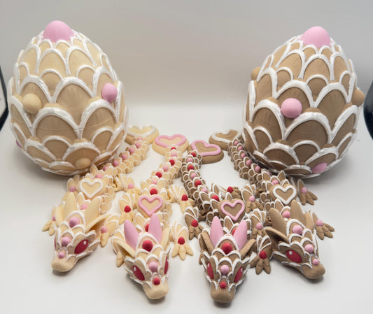 Baby Cookie Dragon – 3D Printed Sugar Cookie Dragon – Articulated Fidget Toy – Cute Dessert Dragon Gift – 8 Inch Collectible My Store