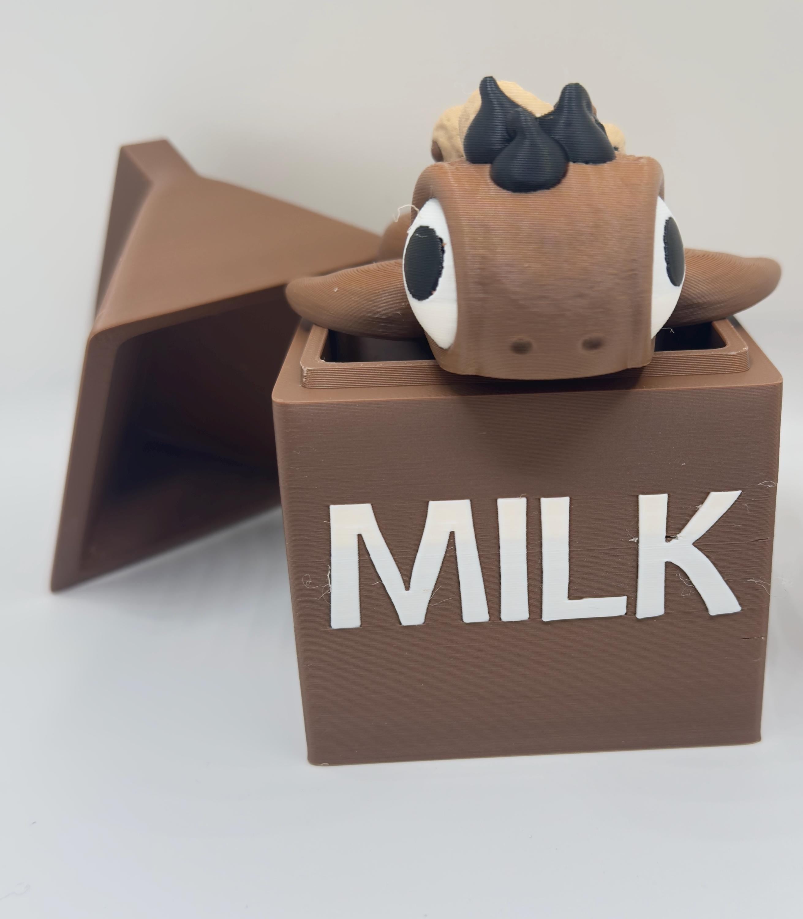 Adorable Dessert-Themed Fidget Toy: 3D Milk and Cookie Turtle - KV3D Designs