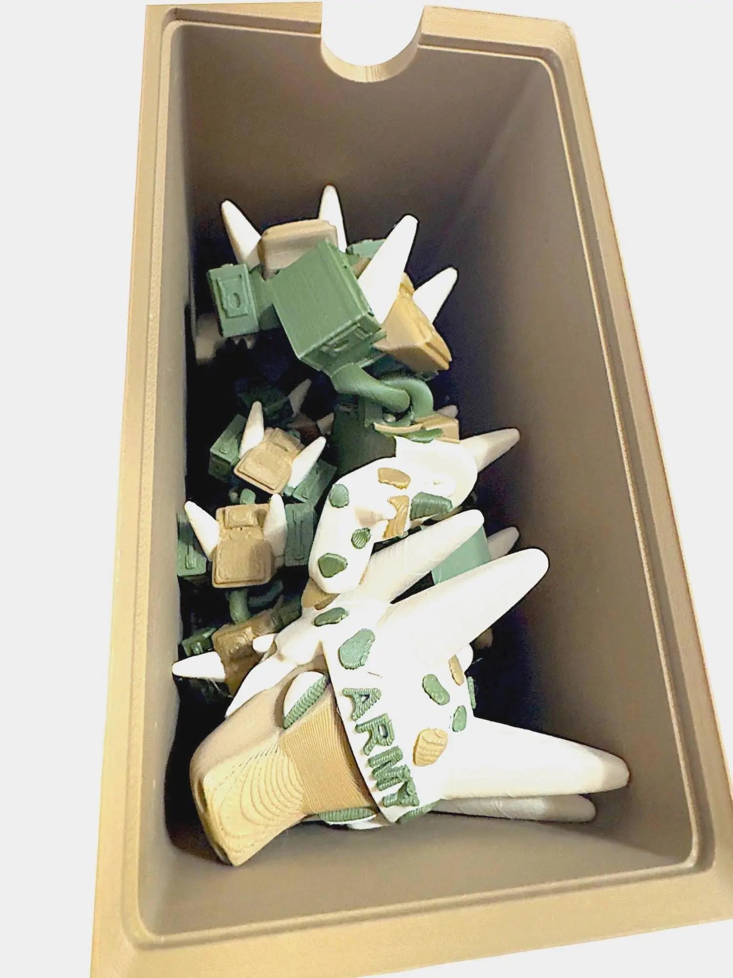 Camo Dragon Fidget Toy with Ammo Can | Military Veteran Gift | Army Articulated Dragon - KV3D Designs