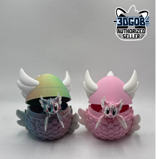 Celestial Dragon in Egg – 3D Printed  Desk Toy | Fidget Dragon Egg | Rainbow or Pink PLA Miniature | Dragon Lover Gift | Fantasy Decor My Store