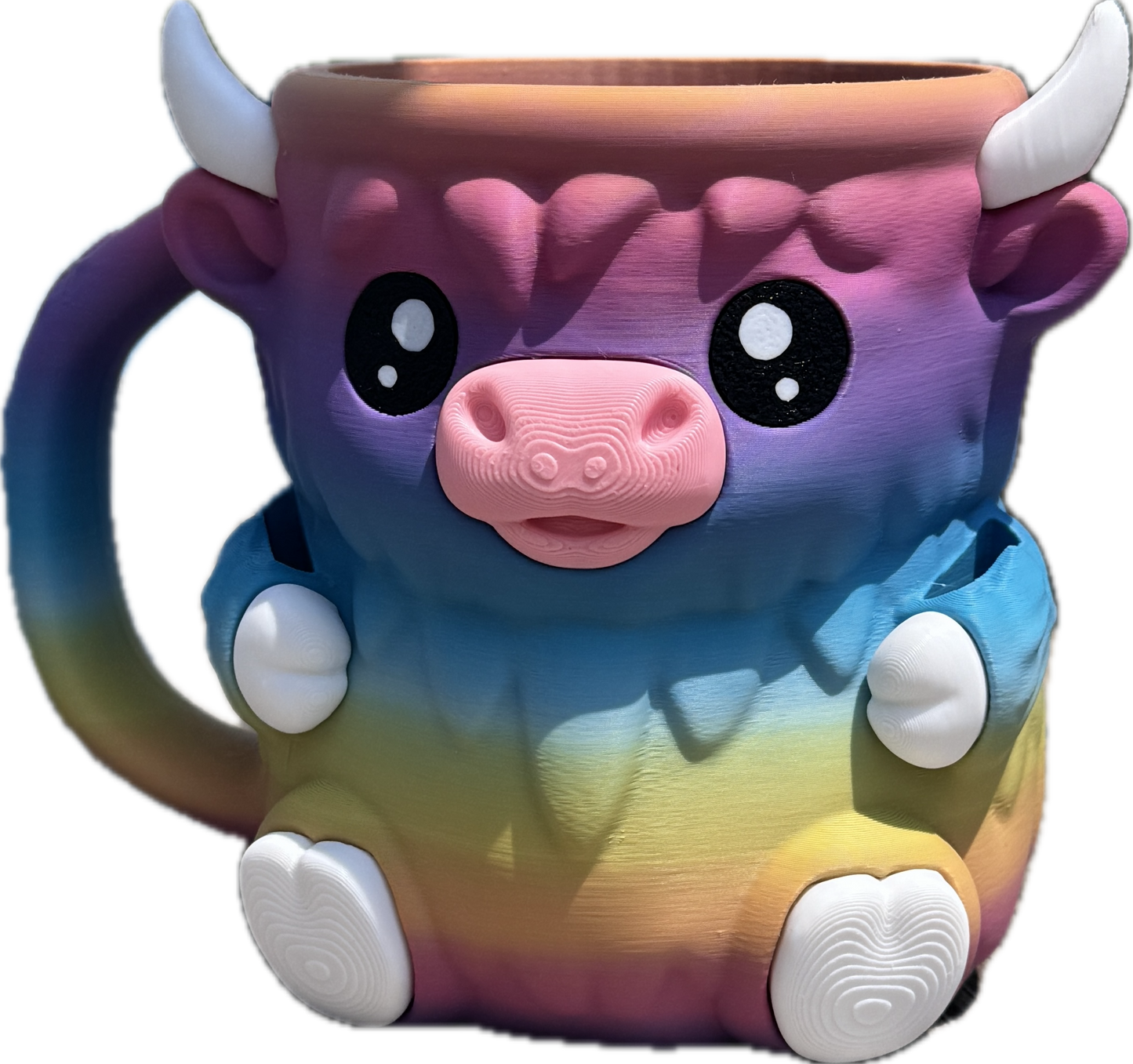 Ice Cream Pint Holder - Highland Cow Pint Cozy with Handle