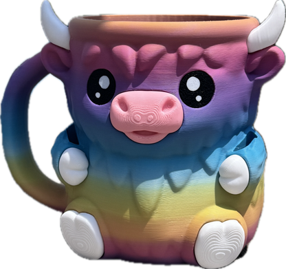 Ice Cream Pint Holder - Highland Cow Pint Cozy with Handle