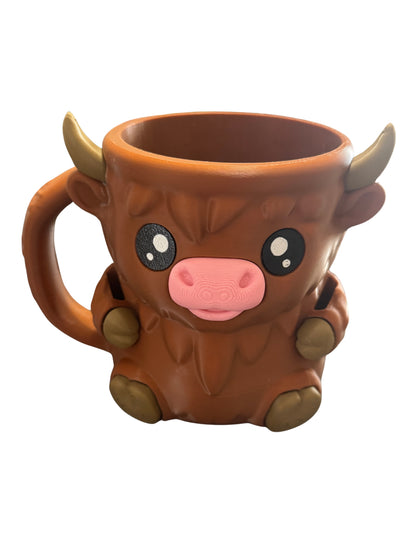 Ice Cream Pint Holder - Highland Cow Pint Cozy with Handle