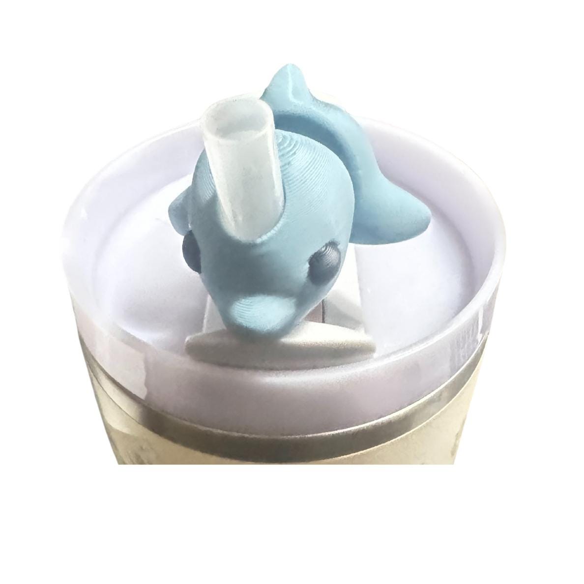 Articulated animal Stanley straw topper | 3D-printed flexible drink accessory for Stanley tumblers | Cute and fun cup decoration | Unique fidget straw charm