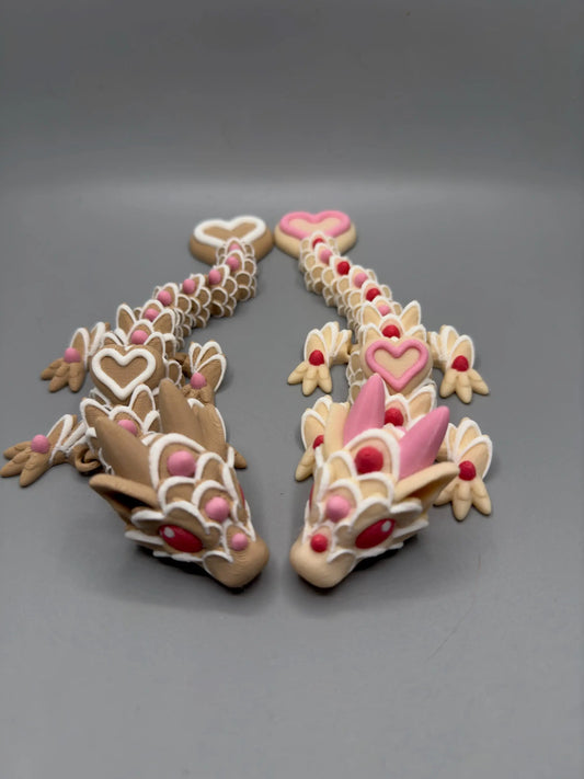 Sugar Cookie Dragon – 3D Printed Articulated Dragon 3D Printed Fidget Toy Cinderwing3D Dragons My Store