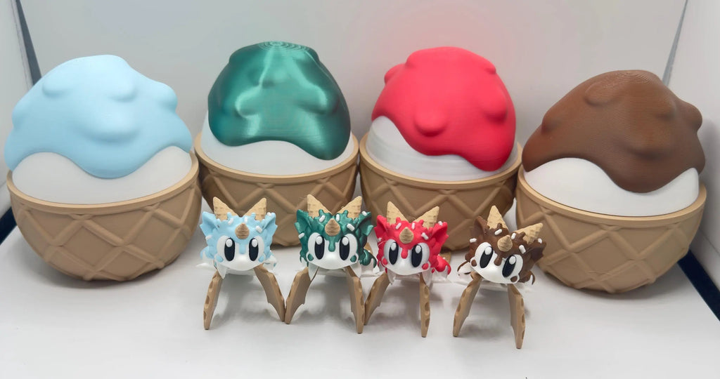 Sugar Rush Dragon and Egg – 3D Printed Fidget Toy, Mini Dragon | Fantasy Gift for Collectors & Kids - KV3D Designs