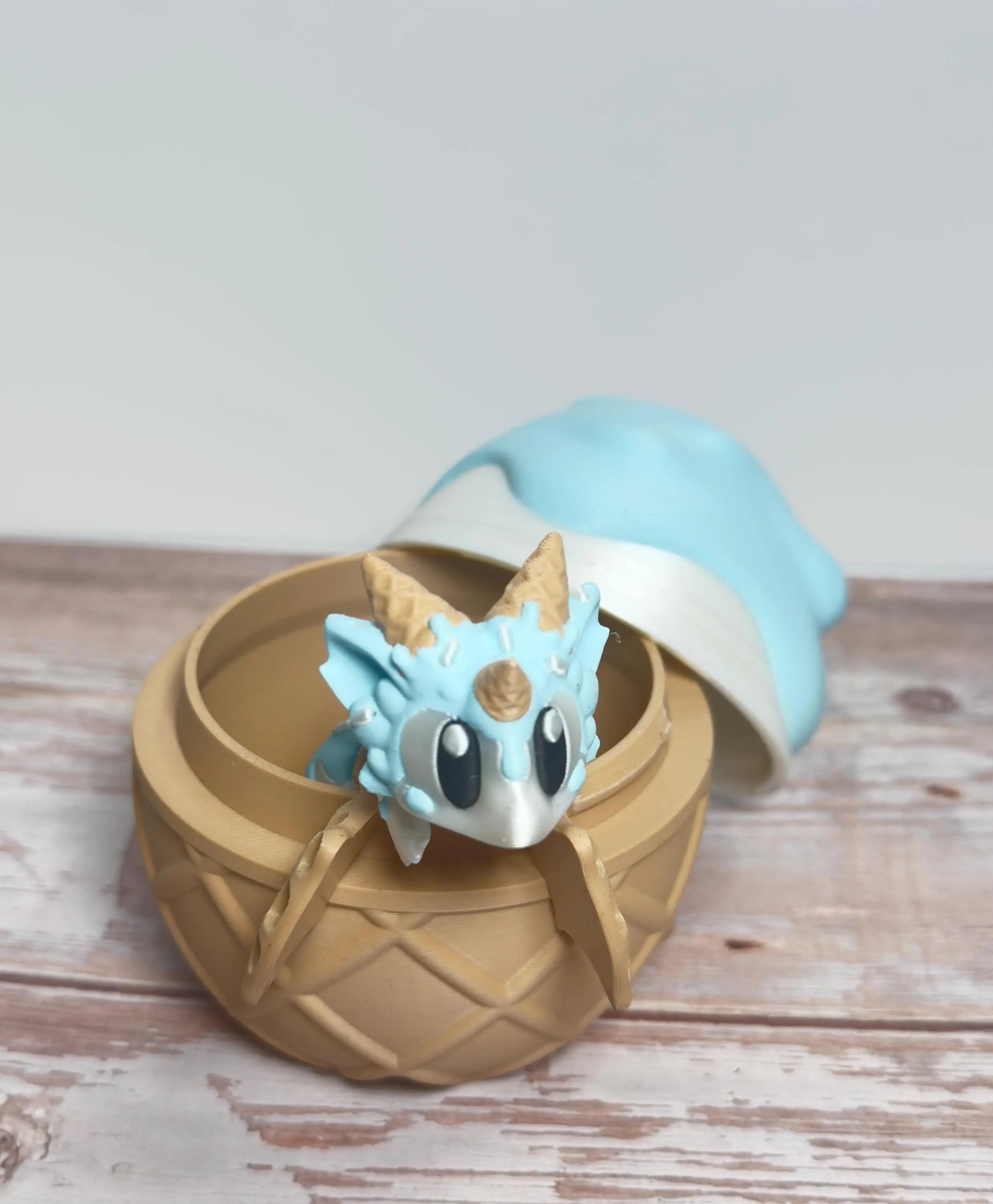 Sugar Rush Dragon and Egg – 3D Printed Fidget Toy, Mini Dragon | Fantasy Gift for Collectors & Kids - KV3D Designs