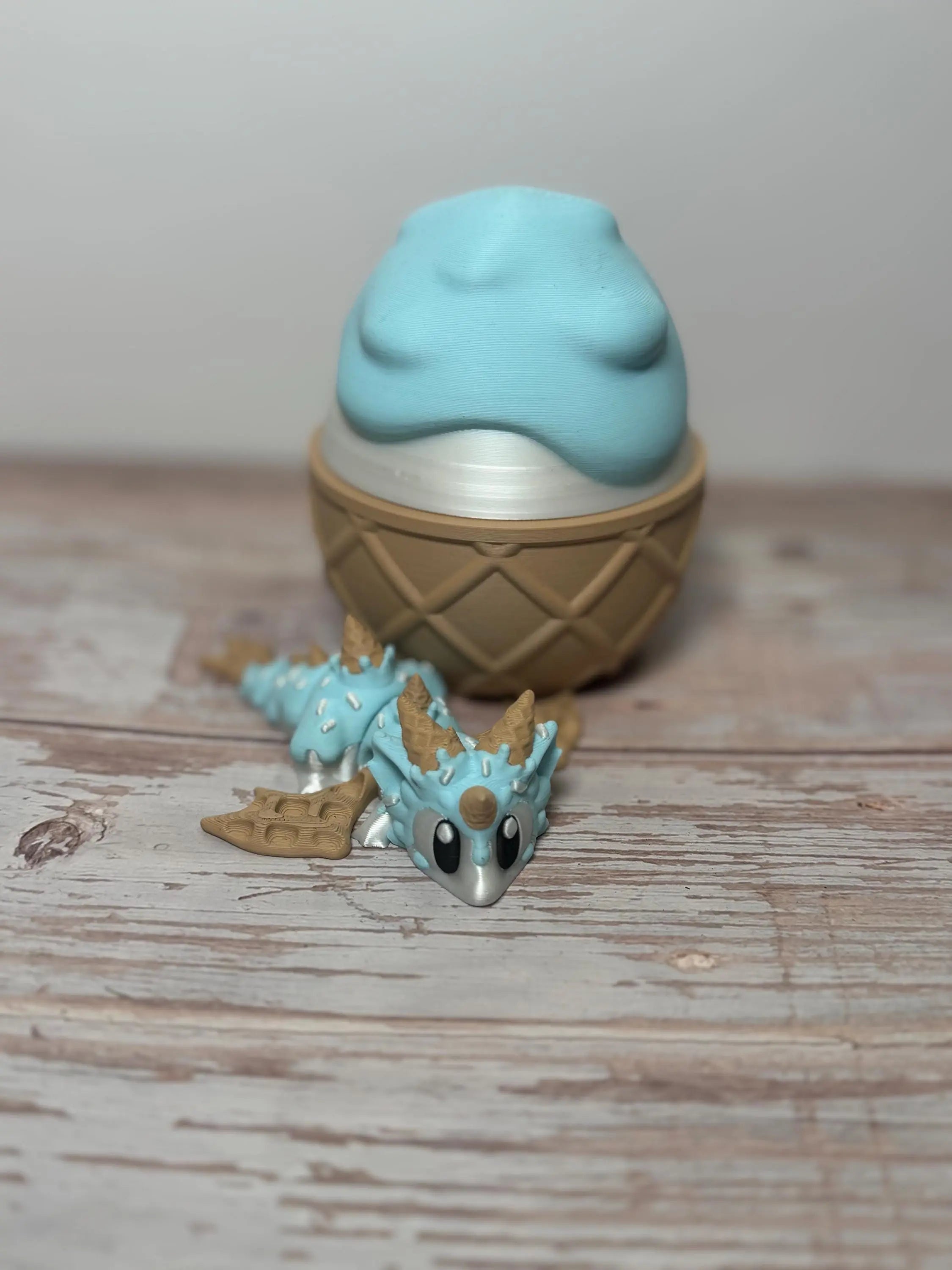 Sugar Rush Dragon and Egg – 3D Printed Fidget Toy, Mini Dragon | Fantasy Gift for Collectors & Kids - KV3D Designs