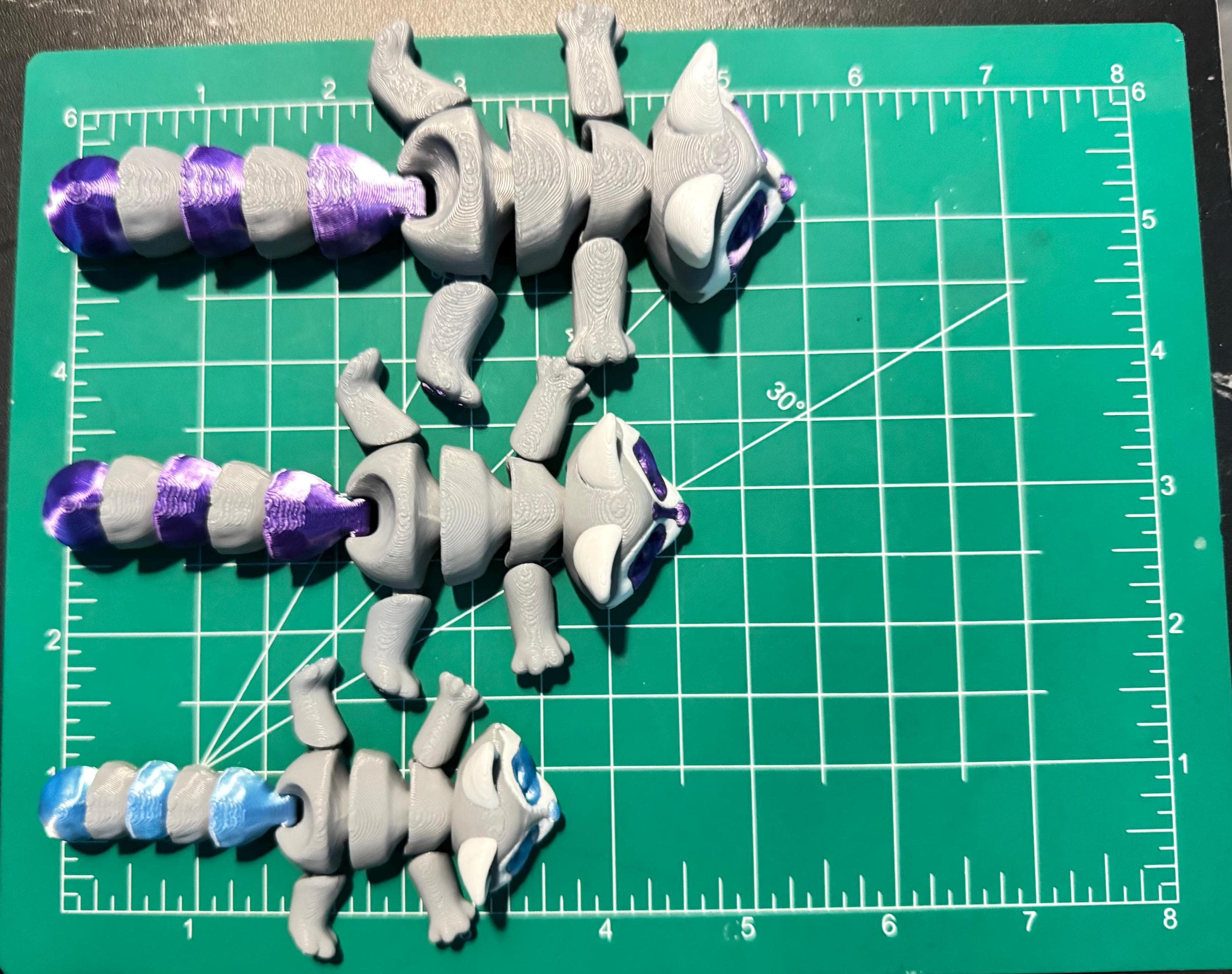 Articulated Raccoon with trash can, Fidget Toy – 3D Printed Trash Panda – Cute Articulating Animal Fidget Gift - KV3D Designs