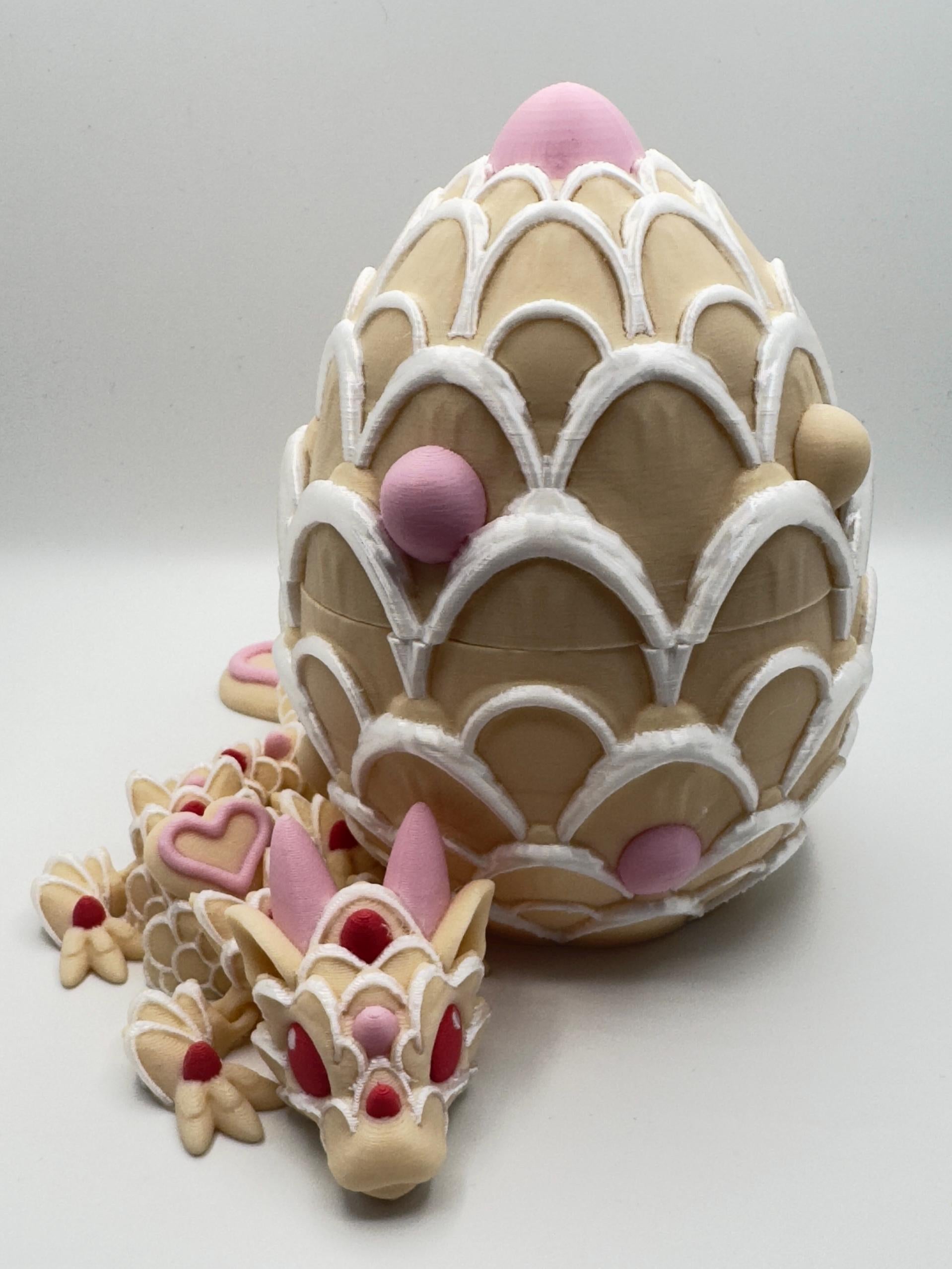 Baby Cookie Dragon – 3D Printed Sugar Cookie Dragon – Articulated Fidget Toy – Cute Dessert Dragon Gift – 8 Inch Collectible - KV3D Designs