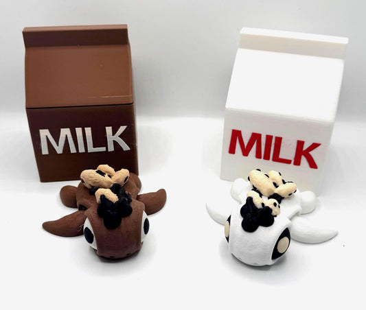 Adorable Dessert-Themed Fidget Toy: 3D Milk and Cookie Turtle My Store