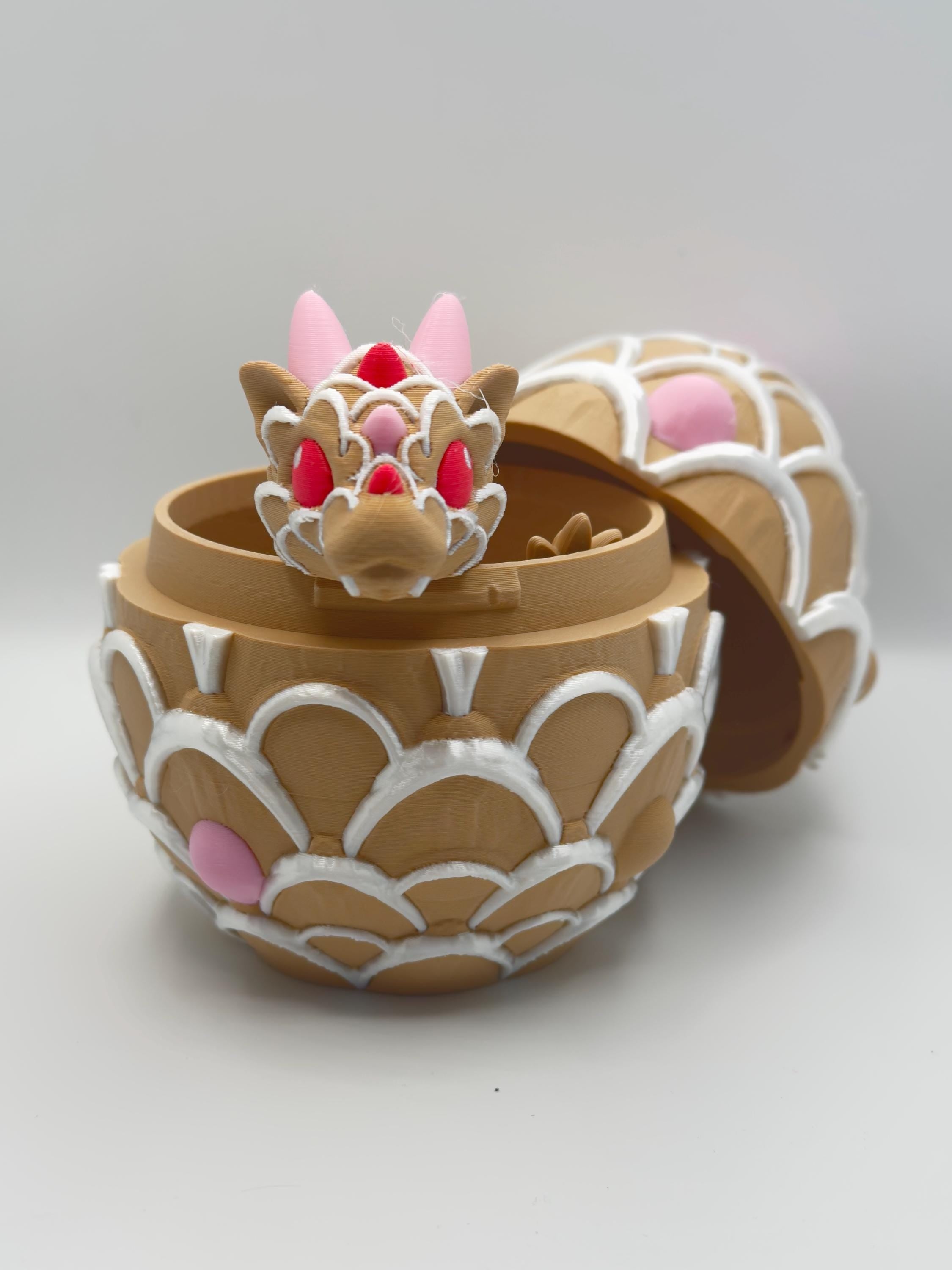 Baby Cookie Dragon – 3D Printed Sugar Cookie Dragon – Articulated Fidget Toy – Cute Dessert Dragon Gift – 8 Inch Collectible - KV3D Designs