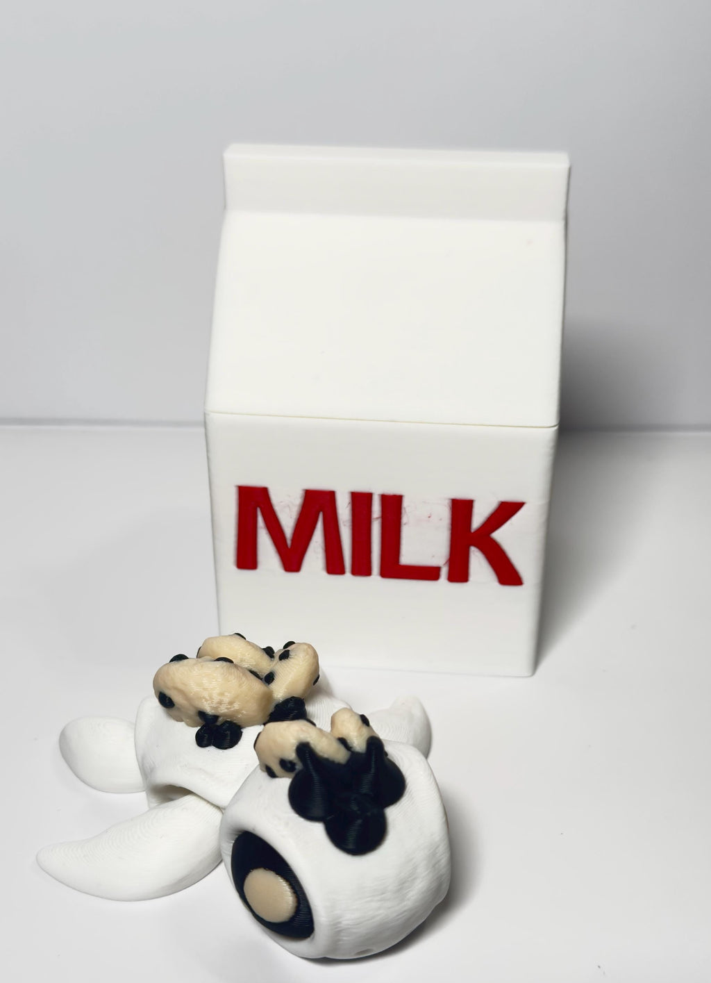 Adorable Dessert-Themed Fidget Toy: 3D Milk and Cookie Turtle - KV3D Designs