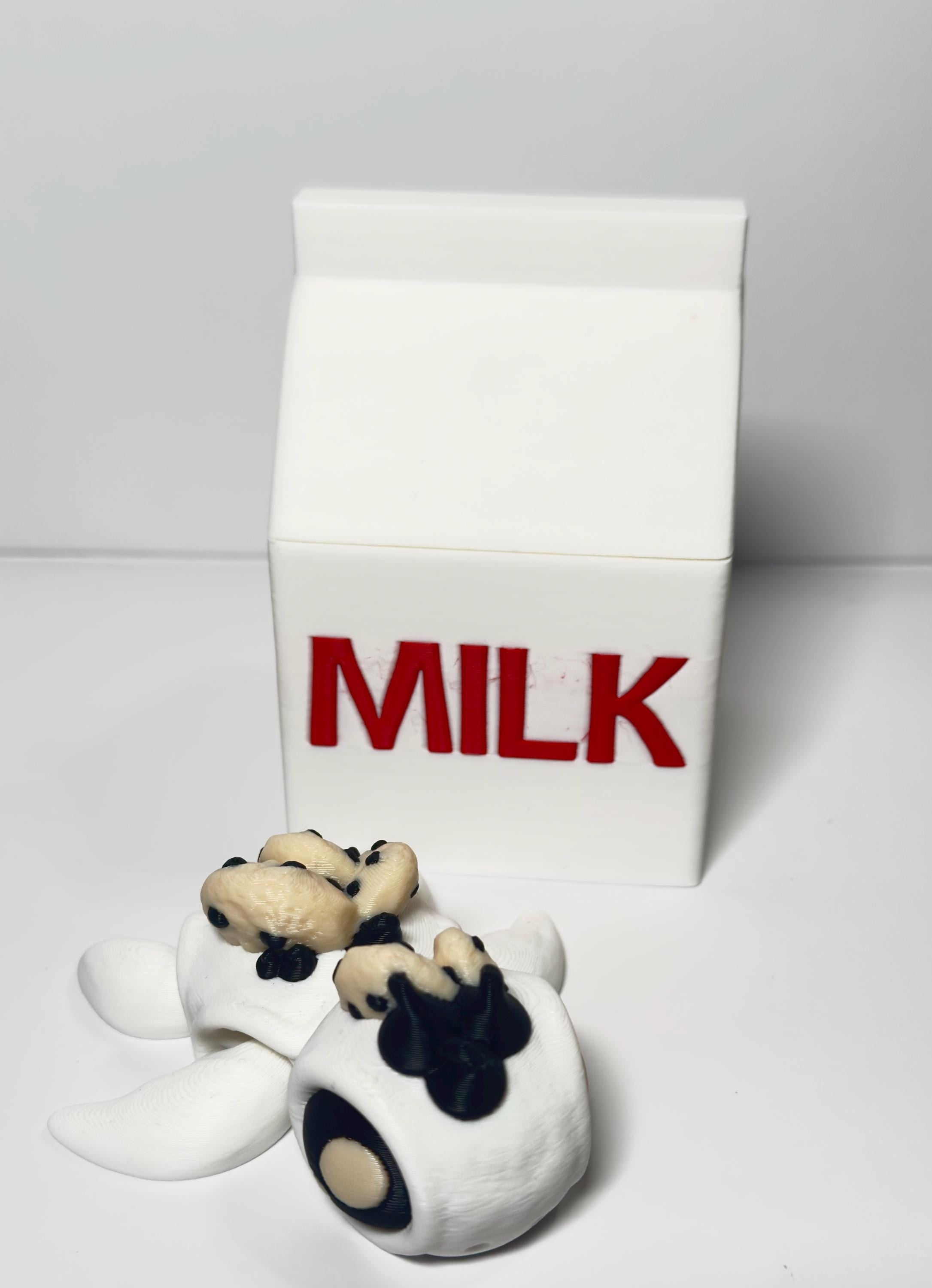 Adorable Dessert-Themed Fidget Toy: 3D Milk and Cookie Turtle - KV3D Designs