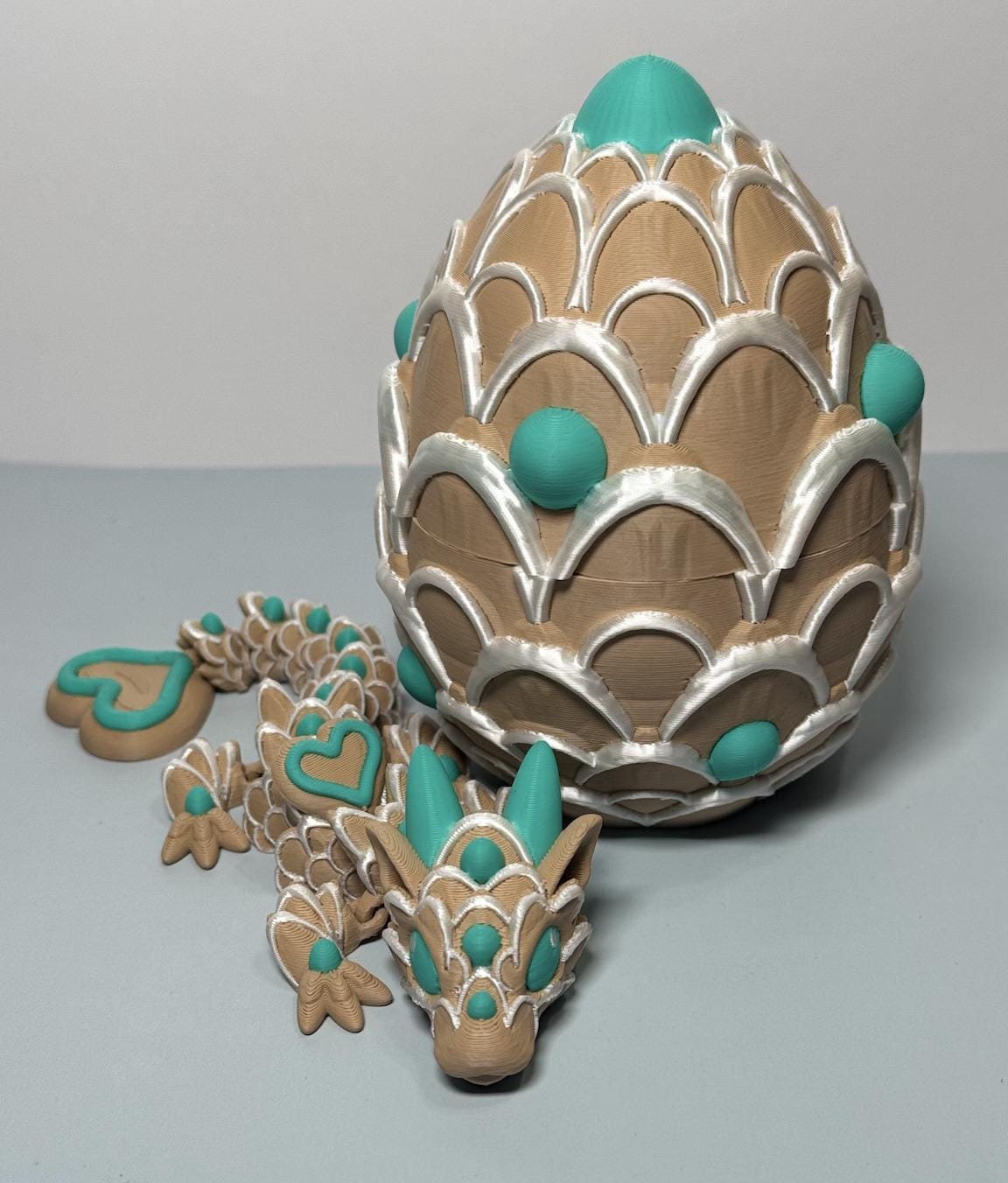 Baby Cookie Dragon – 3D Printed Sugar Cookie Dragon – Articulated Fidget Toy – Cute Dessert Dragon Gift – 8 Inch Collectible - KV3D Designs