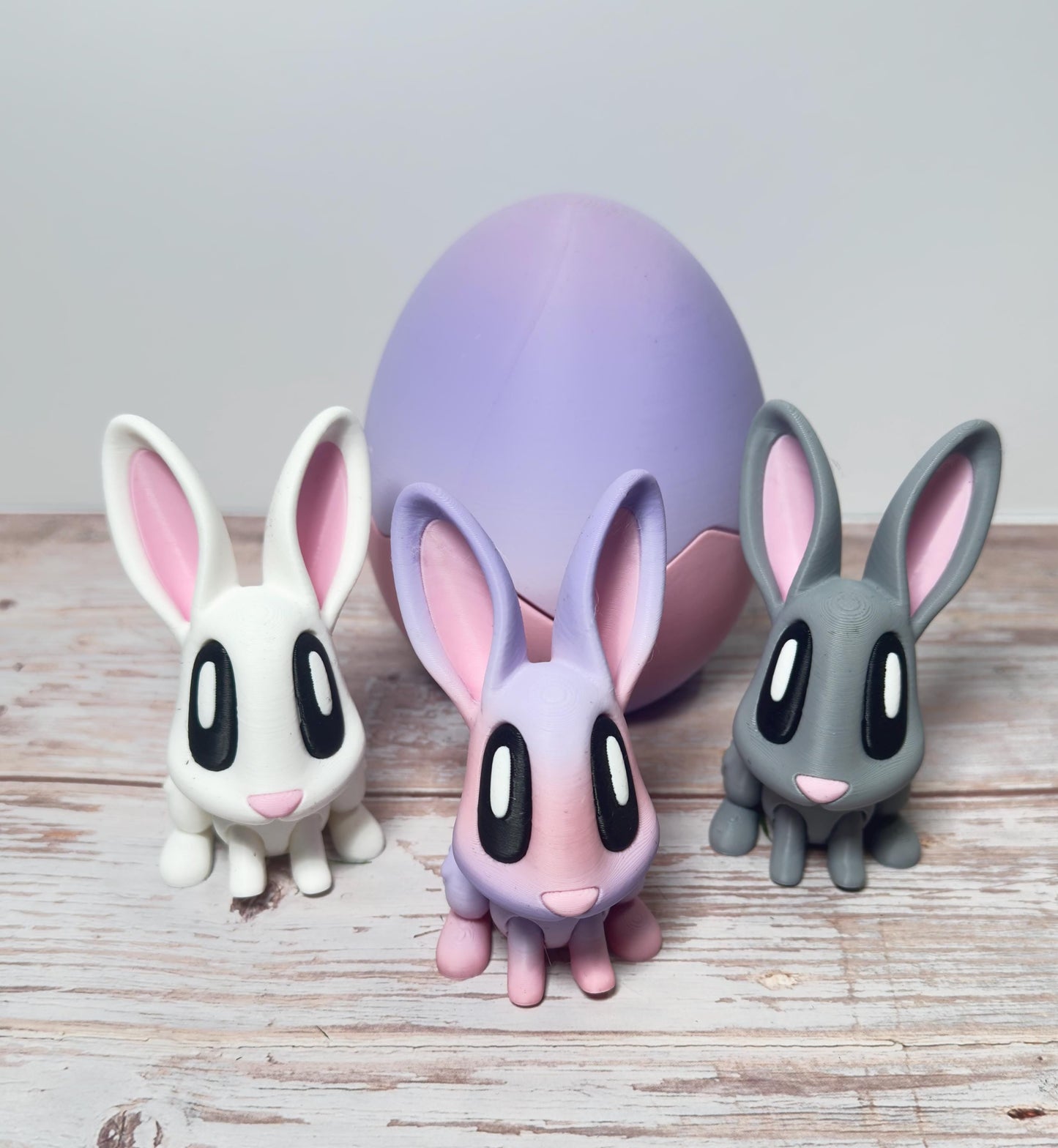 Articulated Animal 3D Printed Easter Bunny with Egg – Unique Basket Stuffer & Holiday Decor Gift My Store