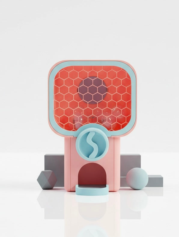 Pink and blue vending machine